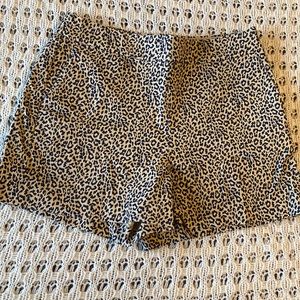 J. Crew leopard high waisted shorts. Super sassy! Size 10. Excellent Condition.
